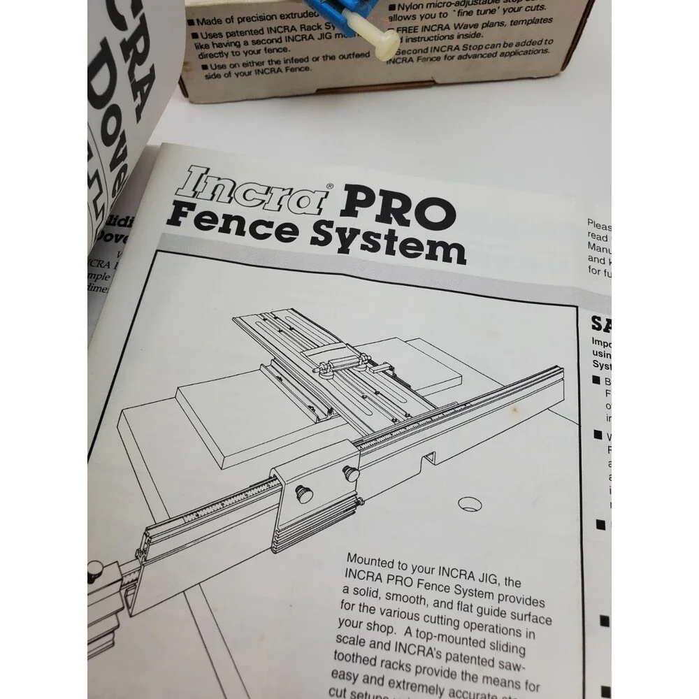 Incra Jig Fence Positioner Template Woodworking Router Dovetails Box Joint Books